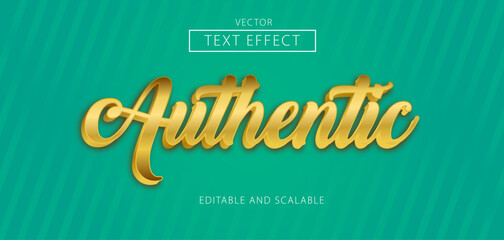 3d gold text effect vector illustration