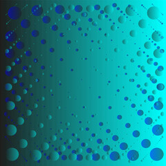 Abstract vector geometric pattern in the form of circles on a blue gradient background