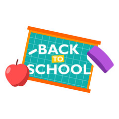 Lettering text back to school