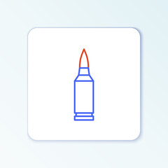 Line Bullet icon isolated on white background. Colorful outline concept. Vector