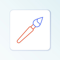Line Paint brush icon isolated on white background. Colorful outline concept. Vector