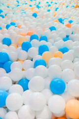 background with balls low angle view