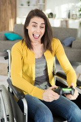disabled female playing video game