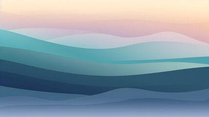 Fototapeta na wymiar Abstract background with smooth wavy lines in pastel colors. Generative AI.