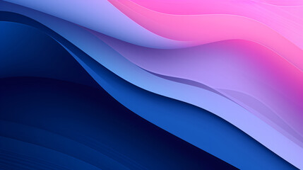 Obraz premium Abstract background with smooth lines in blue, pink and purple colors. Generative AI.