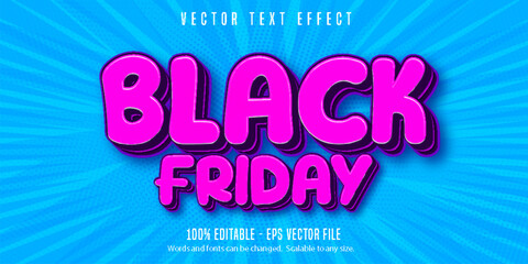 Fototapeta premium Black friday text, editable text effect
