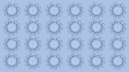 Floral circle frame vector pattern design