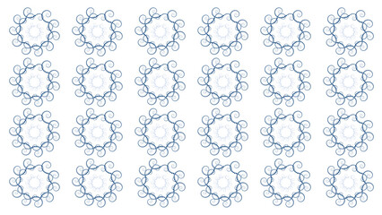 Floral circle frame vector pattern design