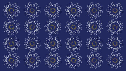Floral circle frame vector pattern design