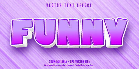 Funny text, cartoon style editable text effect
