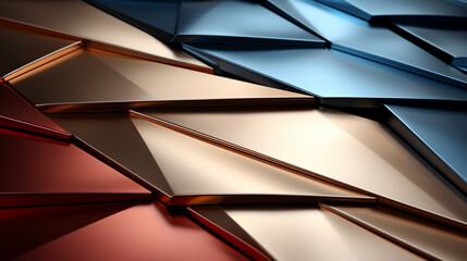 Modern and sleek metallic textures in silver, gold, and bronze, Digital background Generative AI