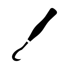 crochet hook knitting wool glyph icon vector. crochet hook knitting wool sign. isolated symbol illustration