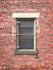 Window on a brick wall