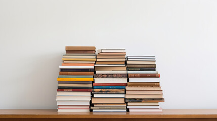  stack of books. generative AI