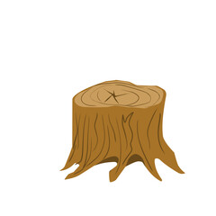 Tree Stump Illustration 