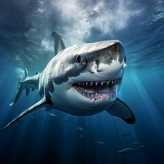 Naklejka premium great white shark