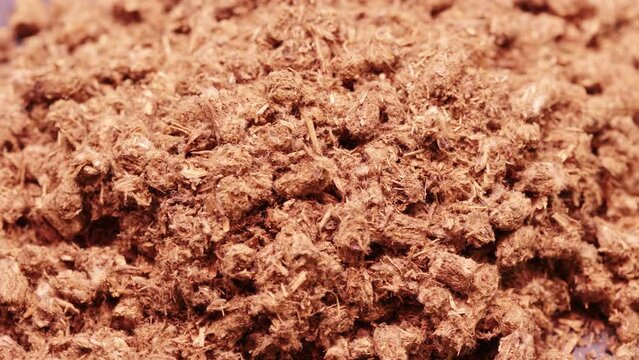 Bulk pile of fermented fireweed