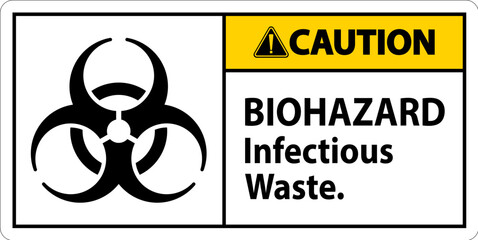 Biohazard Caution Label Biohazard Infectious Waste