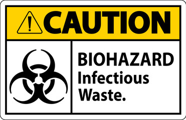Obraz premium Biohazard Caution Label Biohazard Infectious Waste