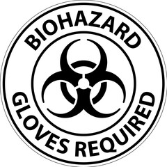 Biohazard Caution Label Biohazard Gloves Required