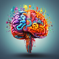 Creative AI brain. The development of an artificial tnelect. AI generated