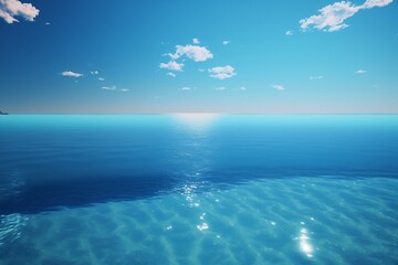 Fototapeta na wymiar blue sky over sea, Generative AI