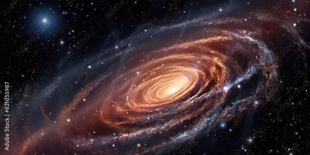Wall mural ai generated. ai generative. space galaxy universe wormhole. black time tunnel teleport outer dark c