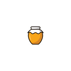 Honey jar isolated vector graphics
