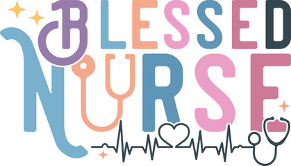 Retro Nurse Sublimation Design