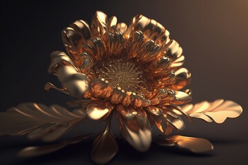 golden flower, Generative AI