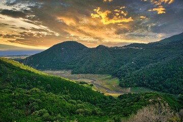 Fototapeta premium paysage coucher de soleil