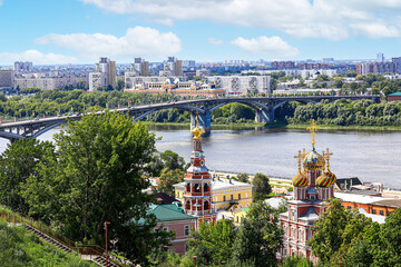 Kanavinsky Bridge over the Oka River in the city Nizhny Novgorod