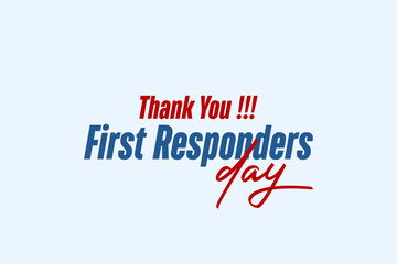 first responders day, Holiday concept. Template for background, banner, card, poster, t-shirt with text inscription