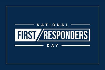 first responders day, Holiday concept. Template for background, banner, card, poster, t-shirt with text inscription
