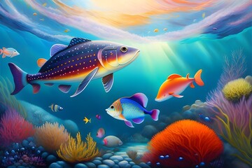 Colorful Fishes in the Ocean