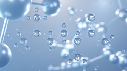 s-methylmethionine molecular structure 3d, flat model, vitamin u, structural chemical formula view from a microscope