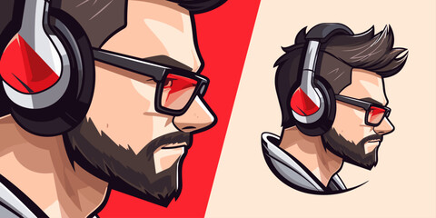 Game On! Embrace a Striking Gamer Guy Mascot Logo: Enhance Your Sport & Esport Team's Identity with Modern Illustrations, Badges, Emblems & T-shirt Printing