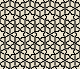Traditional Arabic Islamic geometric seamless pattern