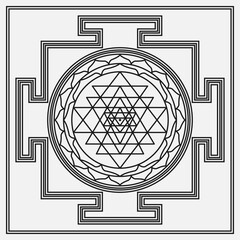 Sri Yantra Or Shri Chakra Mystical Chakra Symbol