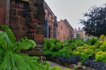 old chester cathedral in the city