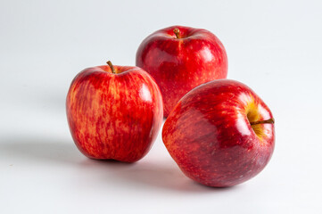 Red apple, red apple on white backgroun