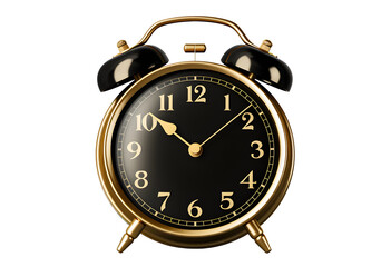 Alarm clock on transparent background PNG - obrazy, fototapety, plakaty