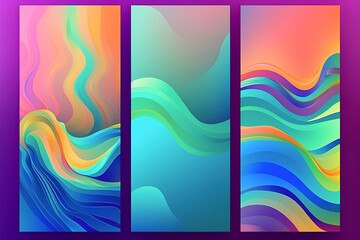 elements in bed soothing shades with LED backlighting. Abstract futuristic background. generated AI