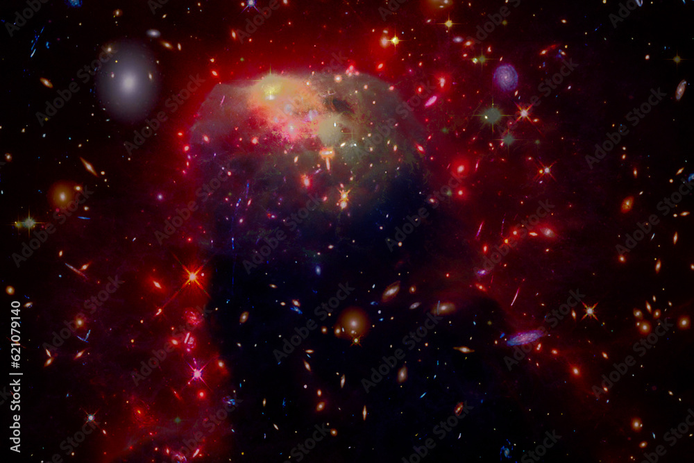 Canvas Prints chaotic space background. the elements of this image furnished by nasa.