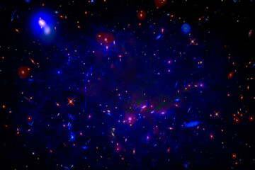 Chaotic space background. The elements of this image furnished by NASA.