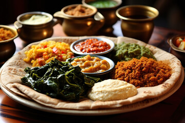 Traditional ethiopian cuisine, generative ai 