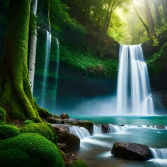 waterfall in the jungle