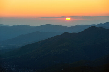 Fototapeta premium Sunrise over the mountains