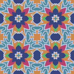 seamless vector pattern geometric organic shapes and forms textile fabric or ceramic tiles background