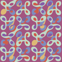seamless vector pattern geometric organic shapes and forms textile fabric or ceramic tiles background